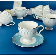 Чайный набор на 6 персон 12 предметов 260 мл Blu Turkese Lenardi