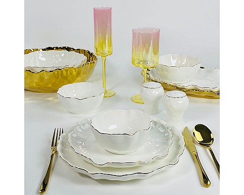 Обеденный сервиз на 6 персон 30 предметов Ванесса золото Обеденный сервиз на 6 персон 30 предметов Ванесса золото