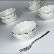 Набор из 6 салатников 15х6,5 см Ванесса серебро Lenardi