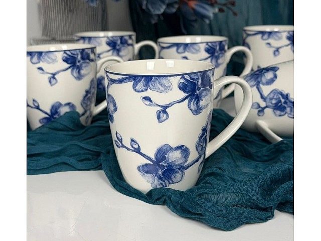 Набор из 6 кружек 350 мл Blue Flowers Lenardi Набор из 6 кружек 350 мл Blue Flowers Lenardi