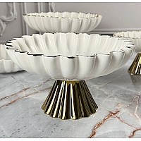 Фруктовница 30,5 см на ножке золото Эстель Lenardi Фруктовница 30,5 см на ножке золото Эстель Lenardi