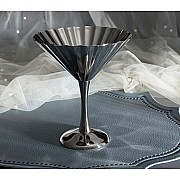 Креманка на ножке рифленая Steel Lenardi