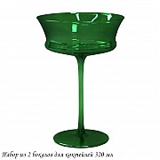 Набор из 2 бокалов для коктейлей 320 мл Rainbow green Lenardi