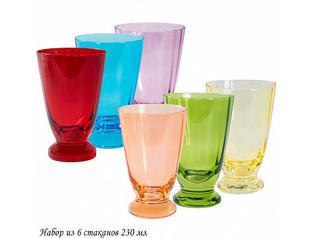 Набор из 6 стаканов 230 мл Rainbow Lenardi