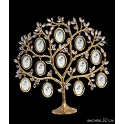 Фоторамка дерево Lenardi Family золотая 30 см