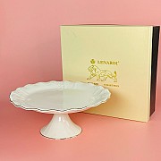 Круглое блюдо 30 см Агата Lenardi на ножке