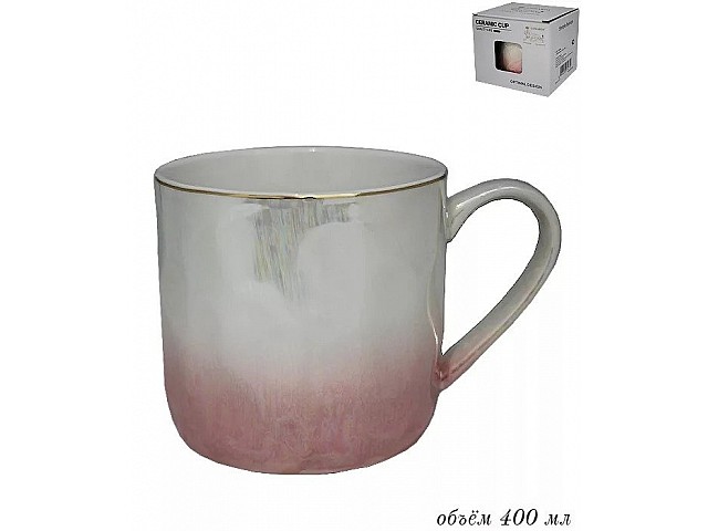 Кружка Lenardi Перламутр розовый 400 мл