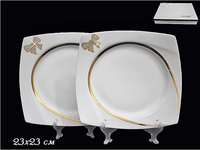 Набор из 2-х тарелок 23 см Lenardi Бантик