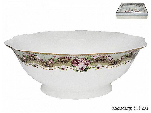 Салатник 23 см Малахит Lenardi