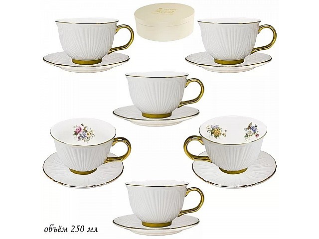 Чайный набор Lenardi Нежность белый 12 предметов