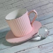 Кофейный набор на 6 персон 12 предметов Шарм Lenardi розовый