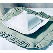 Квадратное блюдо 28 см с крышкой Bianco Lenardi