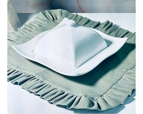 Квадратное блюдо 28 см с крышкой Bianco Lenardi