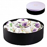 Чайный набор Maora Lenardi на 6 персон 12 предметов фиолетовый цветок