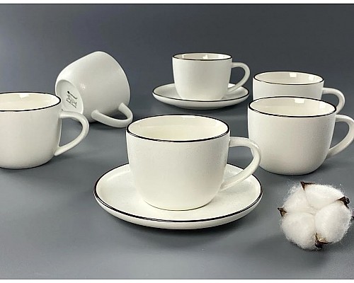 Чайный набор Simple Lenardi на 6 персон 12 предметов 275 мл