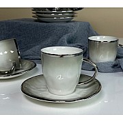 Кофейный набор на 6 персон 12 предметов 110 мл Toronto Grey Lenardi