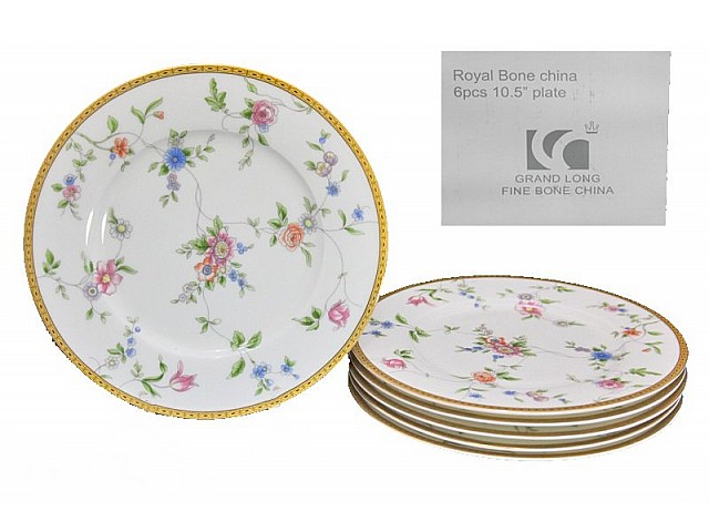 Набор из 6 тарелок 27 см Lenardi Цветочная поляна Набор из 6 тарелок 27 см Lenardi Цветочная поляна