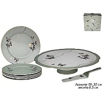 Набор для торта Lenardi Butterfly серый 8 предметов