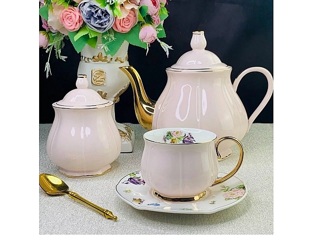 Чайный сервиз Нежность Lenardi розовый 16 предметов
