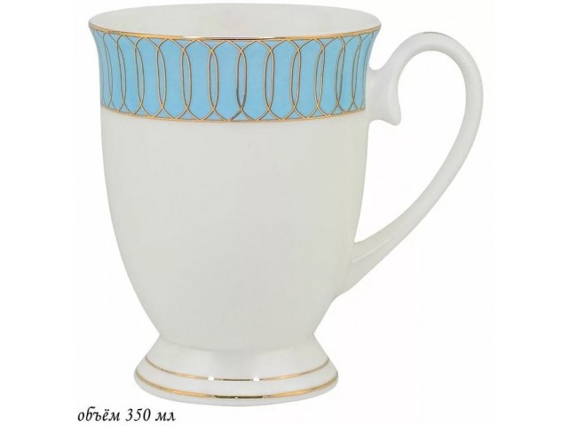 Кружка 350 мл Тифани золотая Lenardi