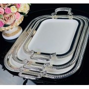 Набор из 3 прямоугольных блюд 33 см, 40 см и 46 см Steel Lenardi