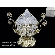 Сахарница 18см Позолоченный металл