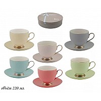 Чайный набор Lenardi Радуга разноцветный 12 предметов 220 мл