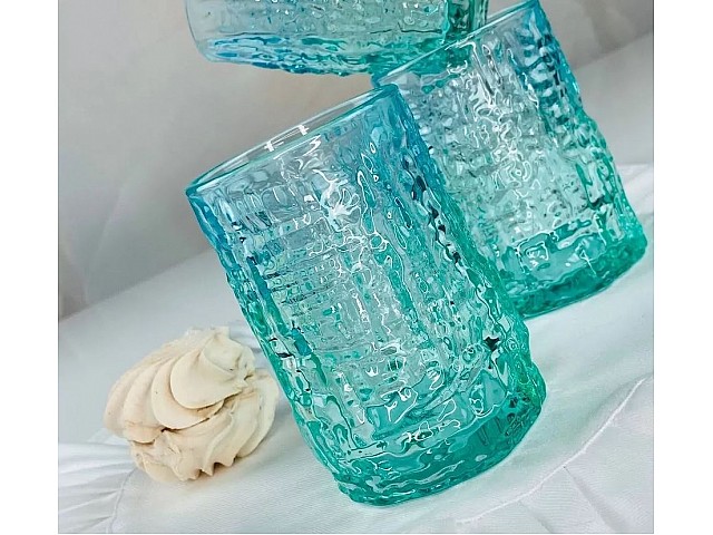 Набор из 6 стаканов 250 мл Glass Color Lenardi зеленый