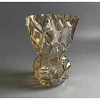 Декоративная ваза для цветов 25см Vase Lenardi желтая