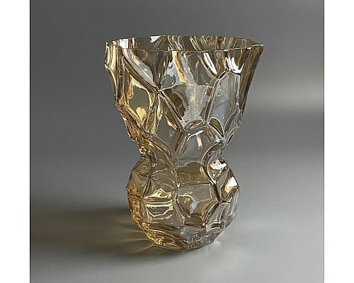 Декоративная ваза для цветов 25см Vase Lenardi желтая