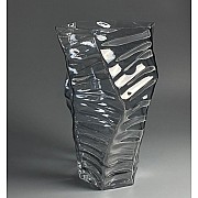 Декоративная ваза для цветов 33см Vase Lenardi серая