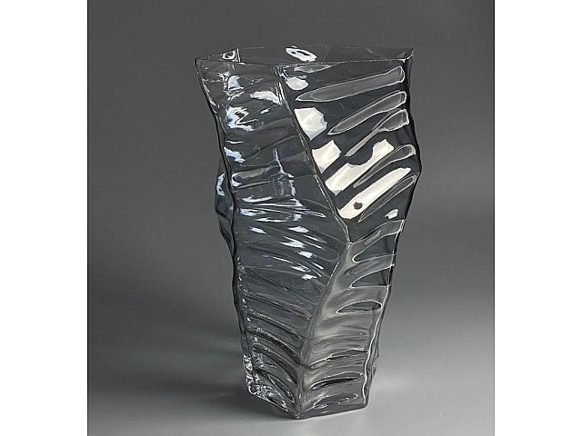 Декоративная ваза для цветов 33см Vase Lenardi серая