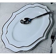 Набор из 2 овальных блюд 30 см Magnolia Silver Lenardi
