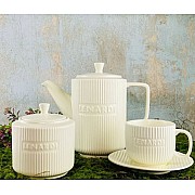 Чайный сервиз Stripe Lenardi на 6 персон 14 предметов бежевый