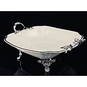 Блюдо глубокое 33 см Atlantis Lenardi на ножках с ручками