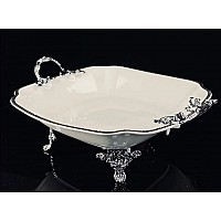 Блюдо глубокое 33 см Atlantis Lenardi на ножках с ручками