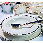 Набор из 6 глубоких тарелок 23 см Империал золото Lenardi