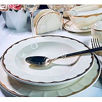 Набор из 6 глубоких тарелок 23 см Империал золото Lenardi