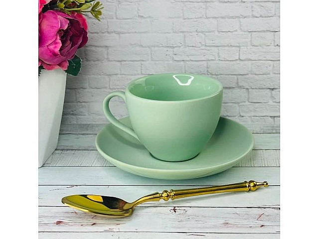 Кофейный набор на 6 персон 12 предметов Lesto Lenardi зеленый