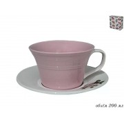 Чайная пара Lenardi Акварель розовая 200 мл