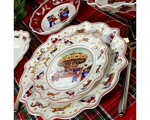 Набор из 6 тарелок 19 см Новогодний Lenardi