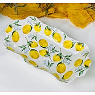 Прямоугольное глубокое блюдо 34 см Лимоны Lenardi