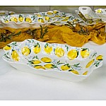Прямоугольное глубокое блюдо 34 см Лимоны Lenardi