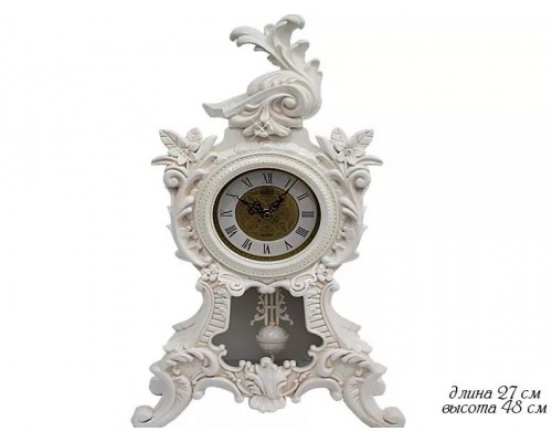 Часы настольные Lenardi белые 48 см