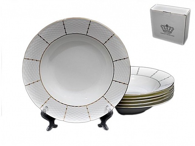 Набор глубоких тарелок 23 см Lenardi Президентский 6 штук