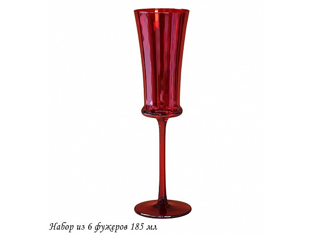 Набор из 6 фужеров 185 мл Rainbow red Lenardi Набор из 6 фужеров 185 мл Rainbow red Lenardi