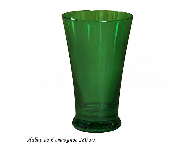 Набор из 6 стаканов 280 мл Rainbow green Lenardi