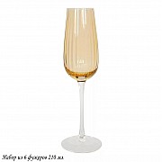 Набор из 6 фужеров 210 мл Rainbow gold Lenardi