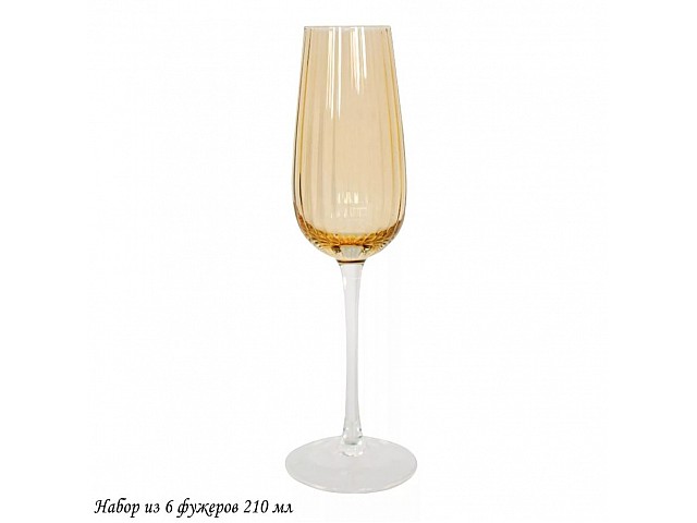 Набор из 6 фужеров 210 мл Rainbow gold Lenardi