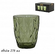Набор 6 стаканов Камея Lenardi зеленая 250 мл